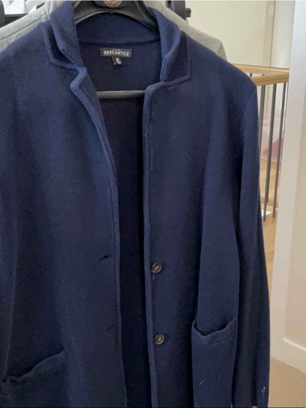 Women's Dark Navy Open-Front Blazer Jacket